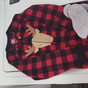 Reindeer/moose flannel PJs 4T Carters